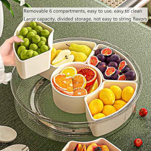 Ceipet Divided Serving Tray With Lid And Handle Fruit Containers For Fridge Snack Box Container Divided Storage Box For Platters